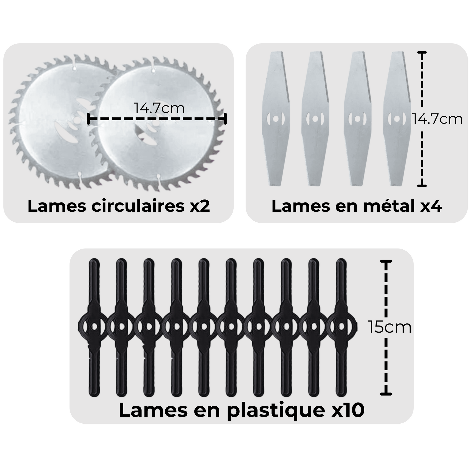 16 lames de rechange
