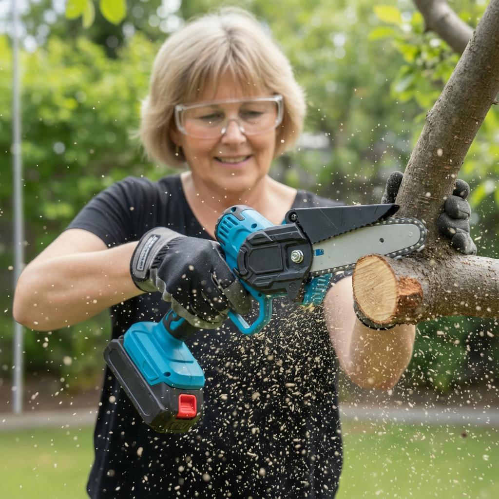 Tronçonneuse électrique sans fil + 2 batteries GRATUITES