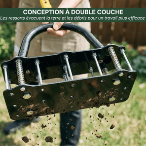 Aérateur de pelouse 2-en-1