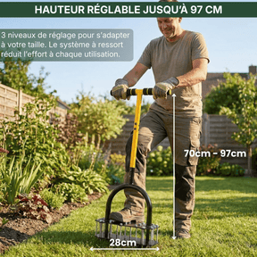 Aérateur de pelouse 2-en-1