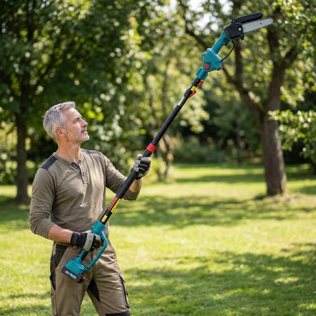 Tronçonneuse sans fil 2 en 1 avec perche